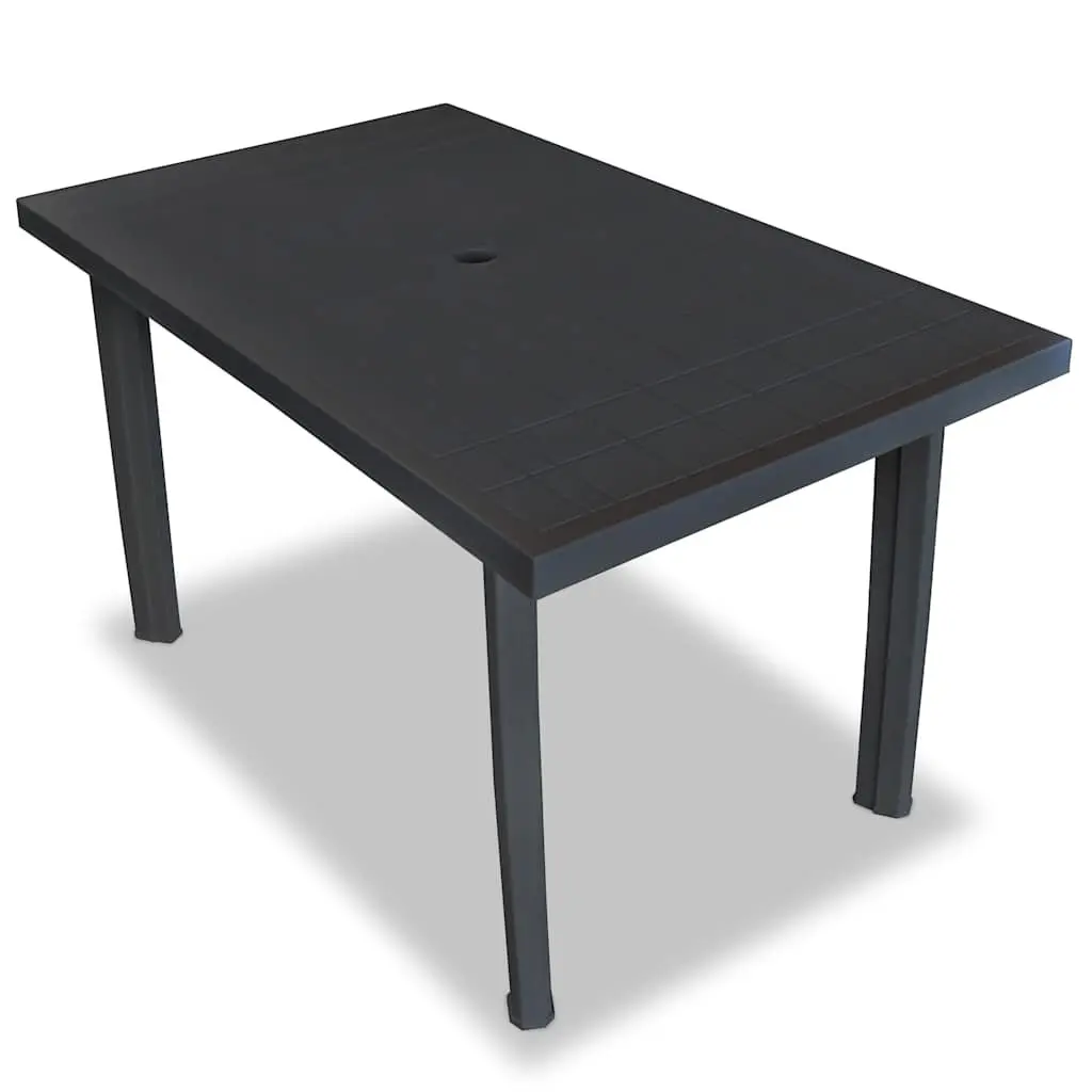 Outdoor Dining Set Weather-resistant 5 Piece Plastic Table Chairs Folding Garden Patio Furniture
