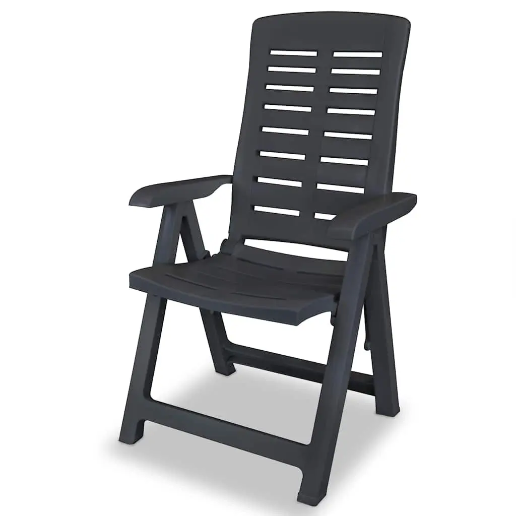 Outdoor Dining Set Weather-resistant 5 Piece Plastic Table Chairs Folding Garden Patio Furniture