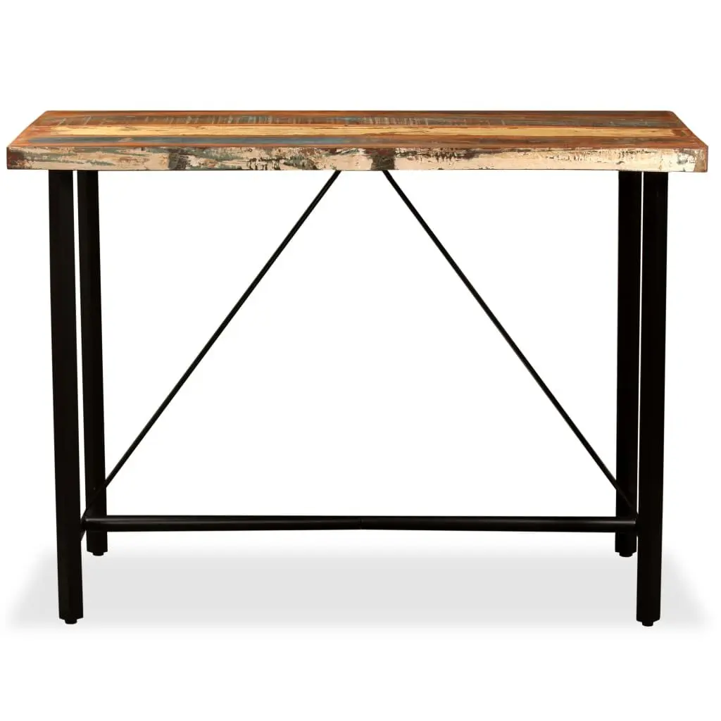 Bar Set Industrial Style Solid Reclaimed Wood 5 Piece Brown