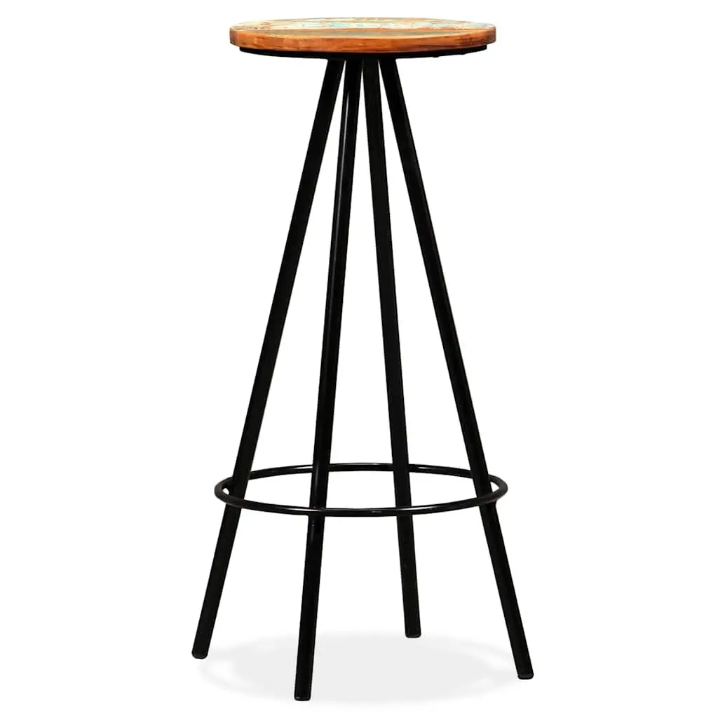 Bar Set Industrial Style Solid Reclaimed Wood 5 Piece Brown