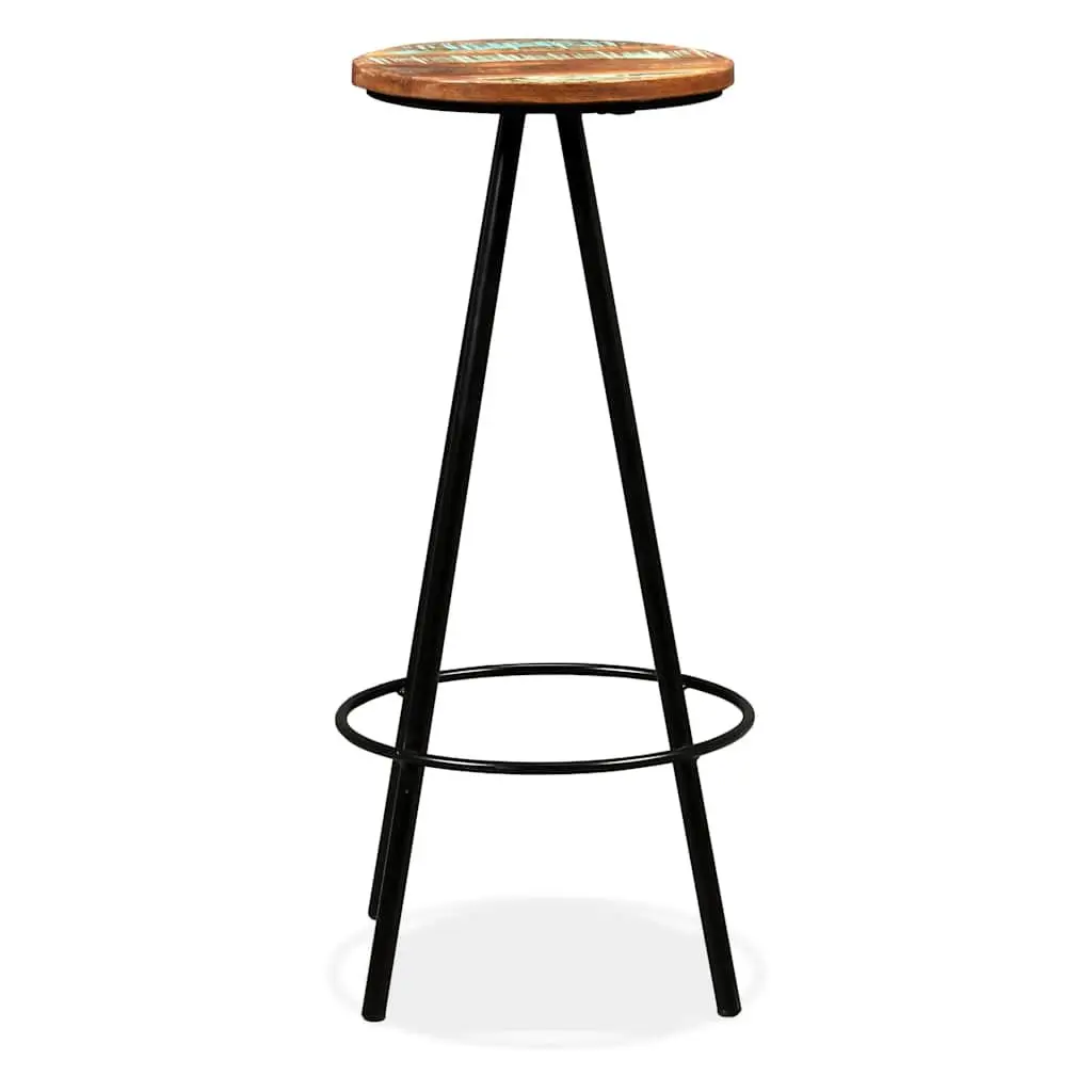 Bar Set Industrial Style Solid Reclaimed Wood 5 Piece Brown