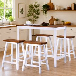 Your Ideal 5-Piece Bar Table and Stool Set Awaits