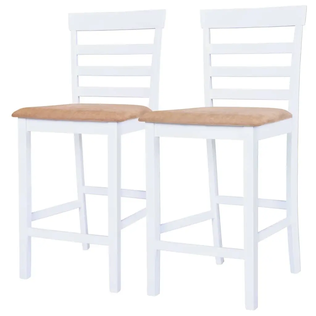 Bar Table and Stool Set 3 Pieces Kitchen Dining Furniture MDF Wood Dark Brown