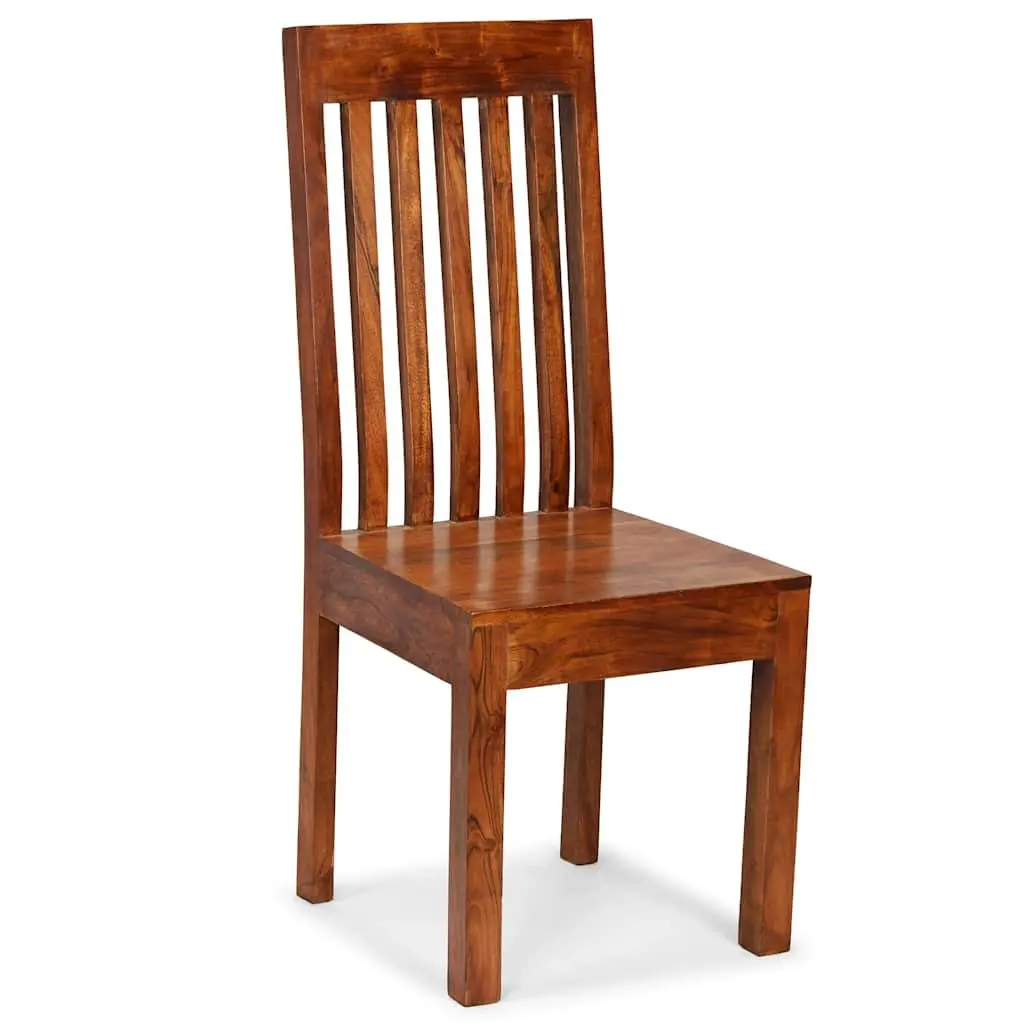 Dining Chairs Modern Solid Wood Brown 6 Piece Set