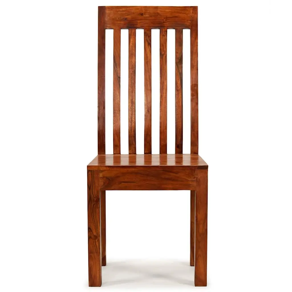 Dining Chairs Modern Solid Wood Brown 6 Piece Set