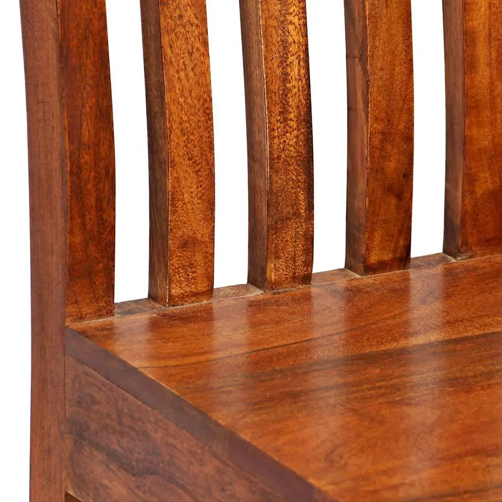 Dining Table Set Solid Acacia Mango Wood 7 Pieces Brown Kitchen Furniture