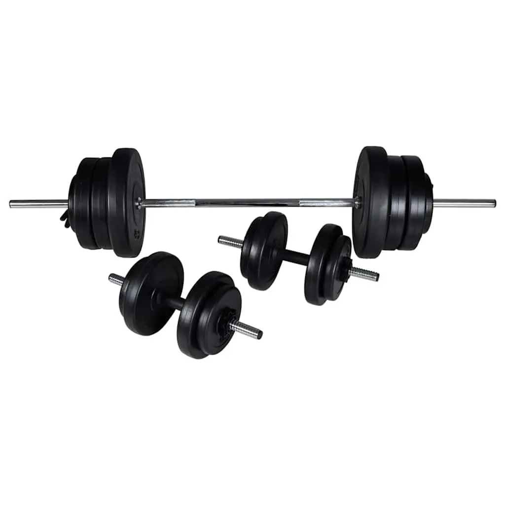 Workout Bench Adjustable Backrest Steel Frame Home Gym Weight Set 60.5kg