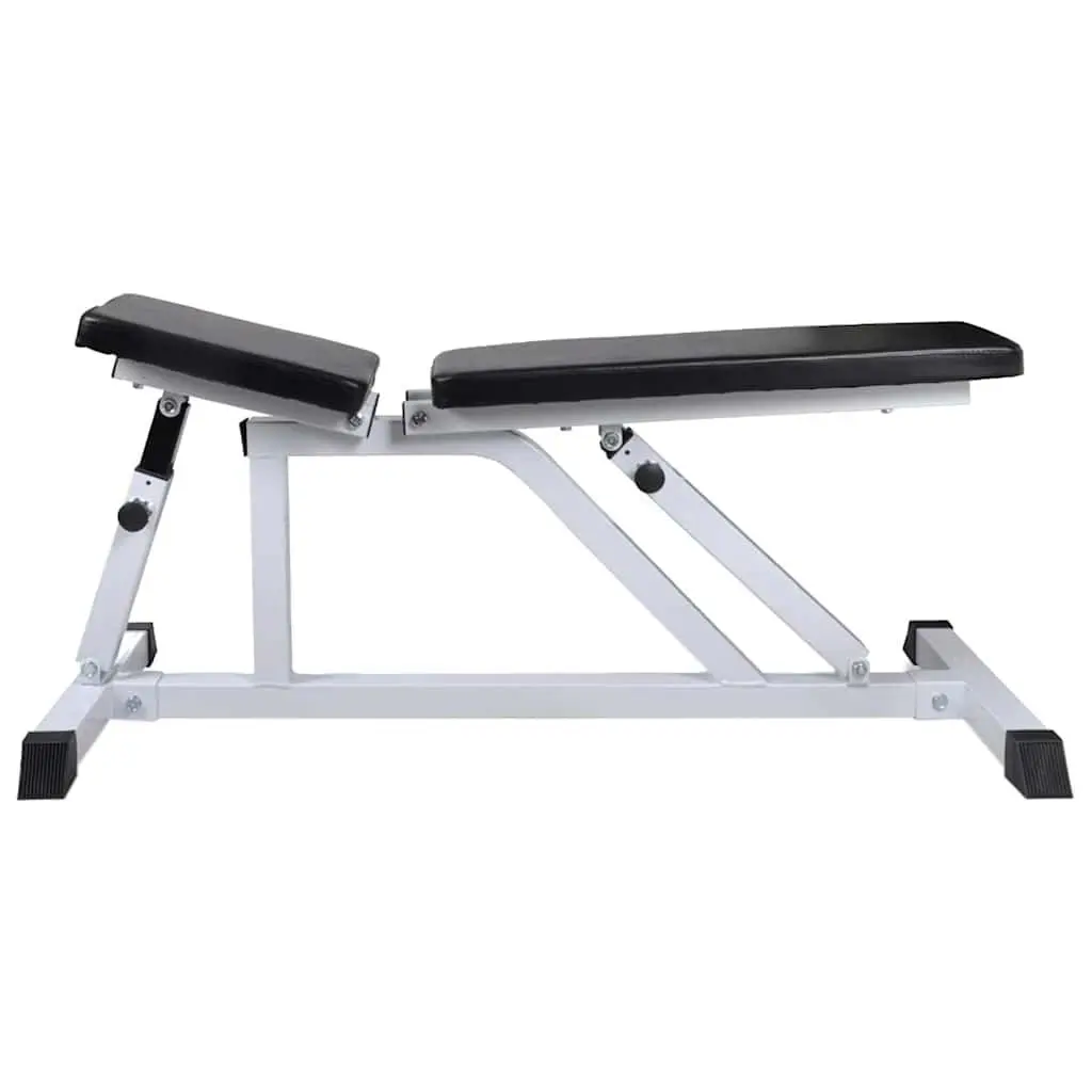 Workout Bench Adjustable Backrest Steel Frame Home Gym Weight Set 60.5kg