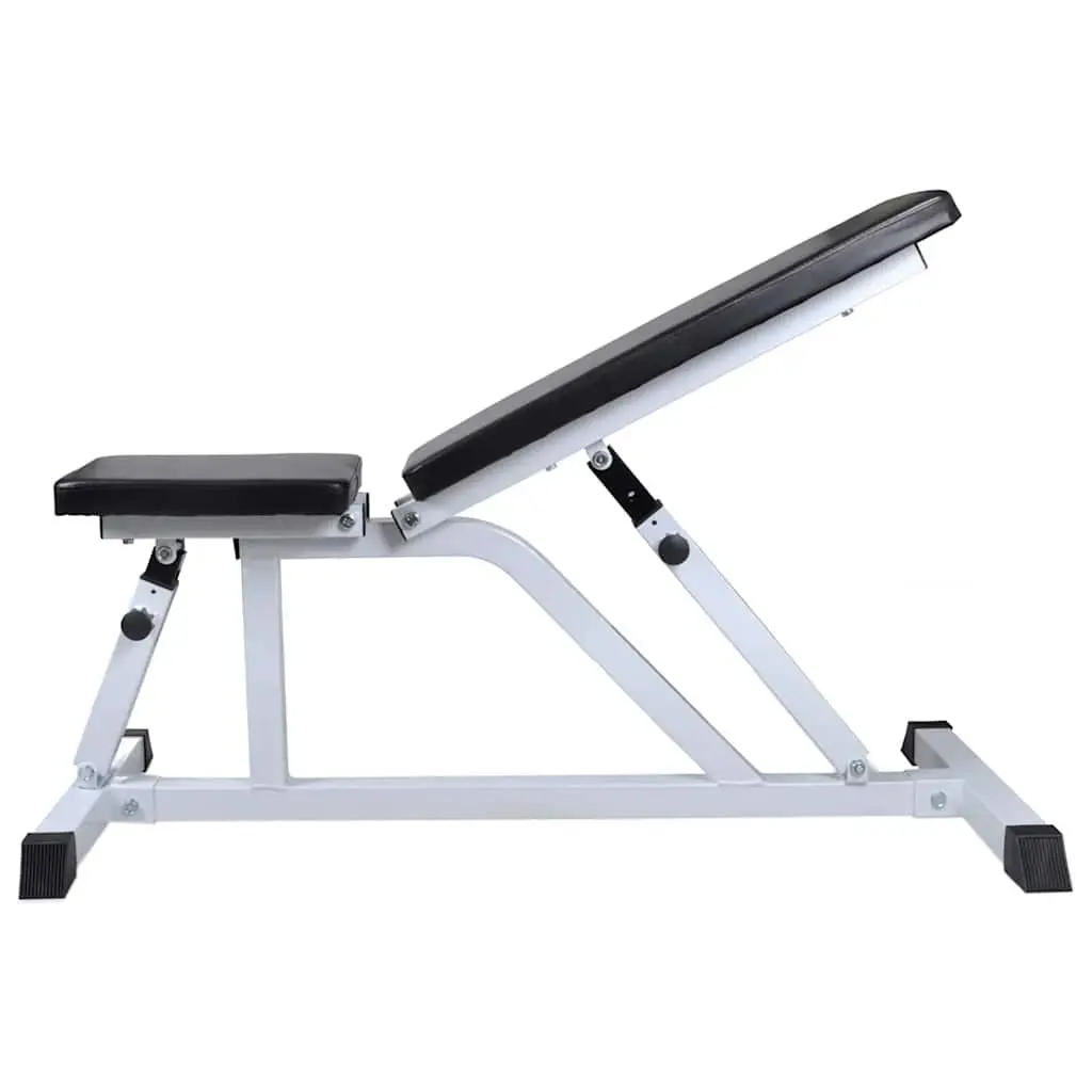 Workout Bench Adjustable Backrest Steel Frame Home Gym Weight Set 60.5kg