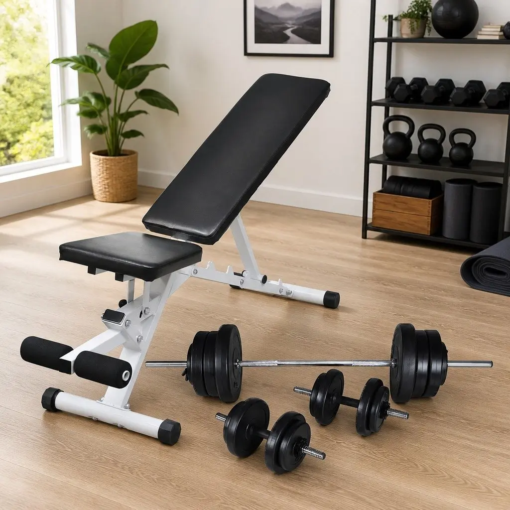 Workout Bench with Adjustable Backrest