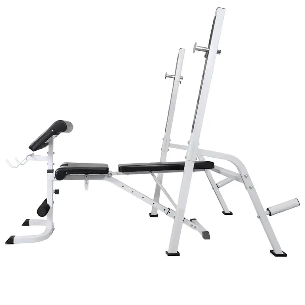 Adjustable Workout Bench with Barbell and Dumbbell Weight Set for Home Gym Fitness
