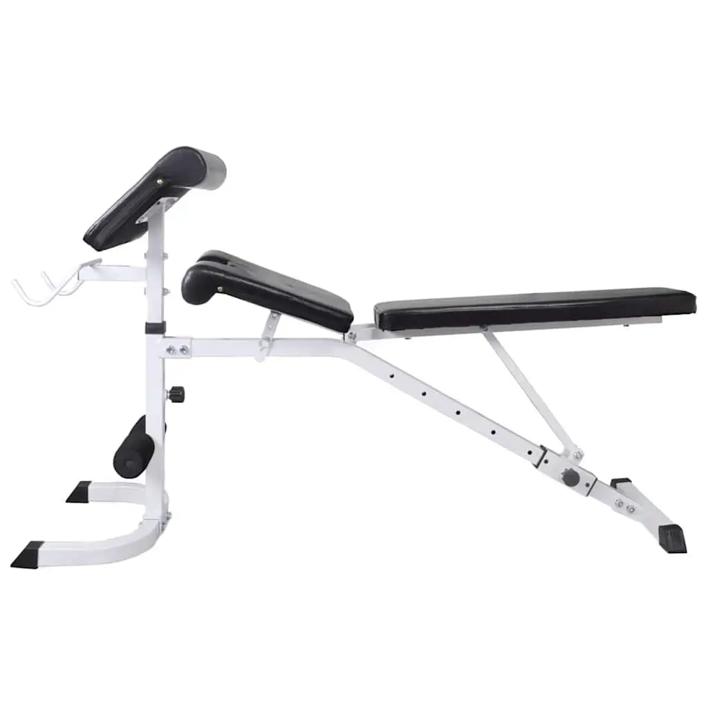 Adjustable Workout Bench with Barbell and Dumbbell Weight Set for Home Gym Fitness