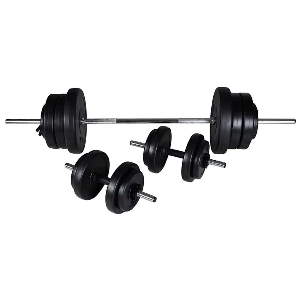 Adjustable Workout Bench with Barbell and Dumbbell Weight Set for Home Gym Fitness