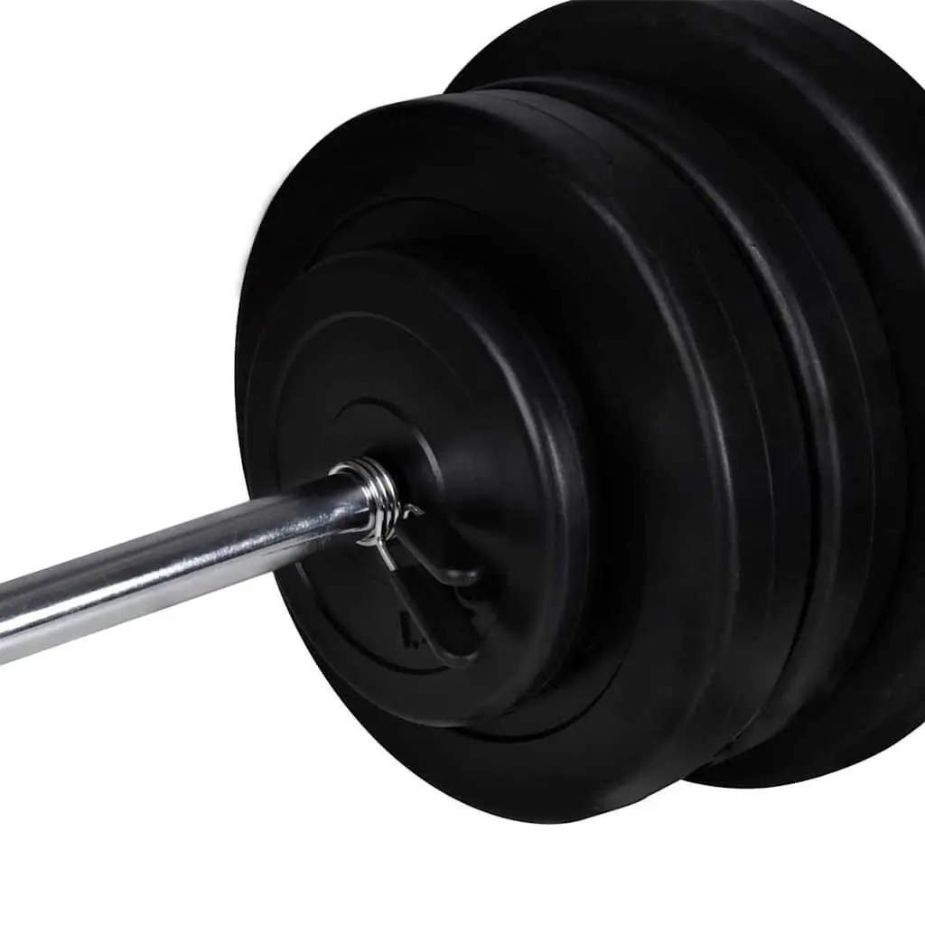 Adjustable Workout Bench with Barbell and Dumbbell Weight Set for Home Gym Fitness