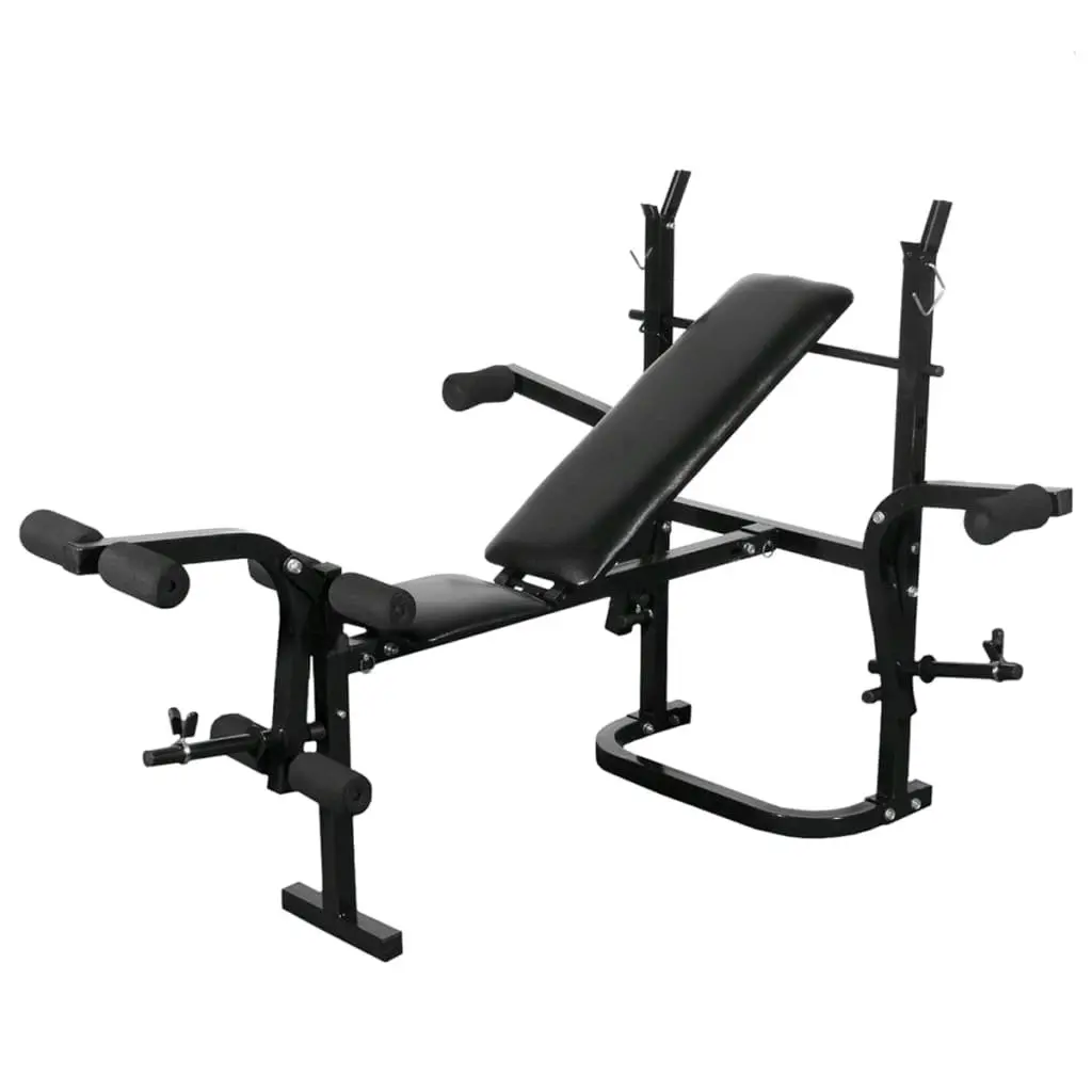 Weight Bench with Weight Rack Barbell Dumbbell Set 60.5kg Home Gym Equipment