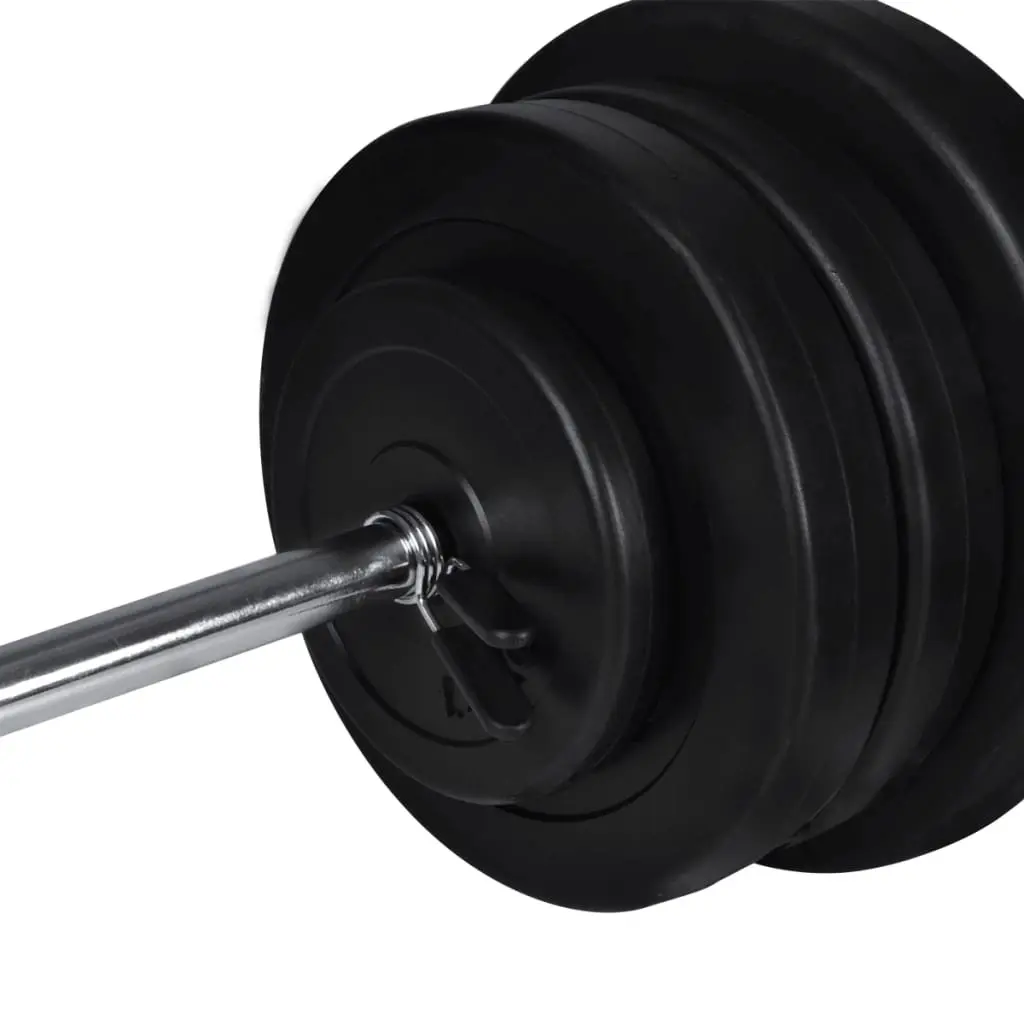 Weight Bench with Weight Rack Barbell Dumbbell Set 60.5kg Home Gym Equipment