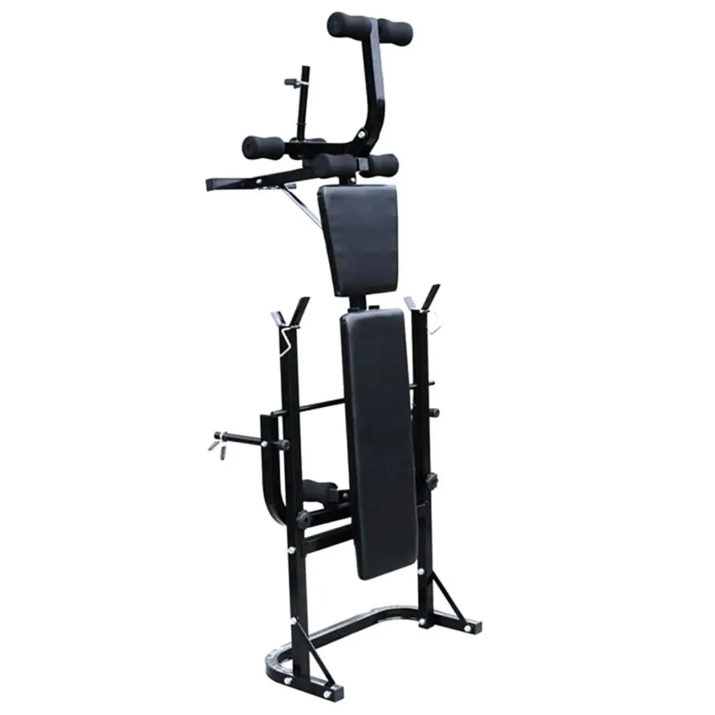 Weight Bench with Weight Rack Barbell Dumbbell Set 60.5kg Home Gym Equipment