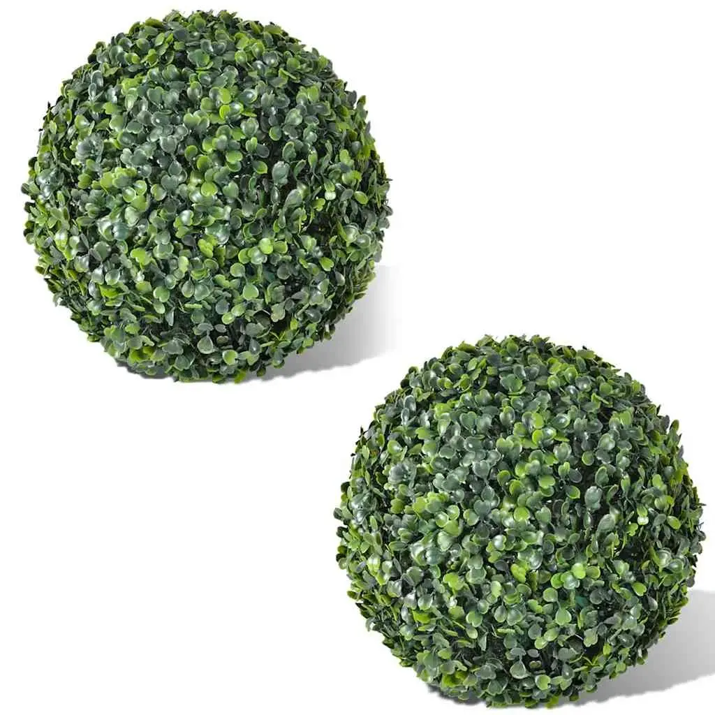 Artificial Boxwood Balls Mixed Green Colour 35cm Indoor Outdoor Garden Decor