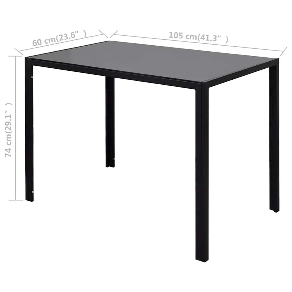 Dining Set 5 Pieces Kitchen Table Chairs Artificial Leather Black White Modern