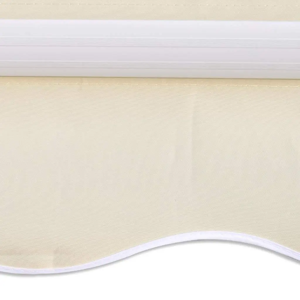 Folding Awning Manual Operation 300cm Cream Outdoor Patio Garden Shade