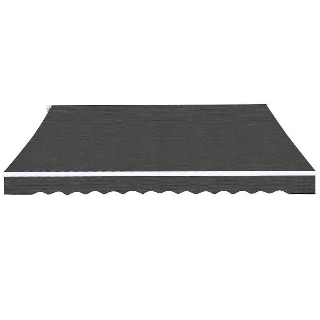 Folding Awning Manual Crank 500cm Anthracite Outdoor Patio Garden Shade