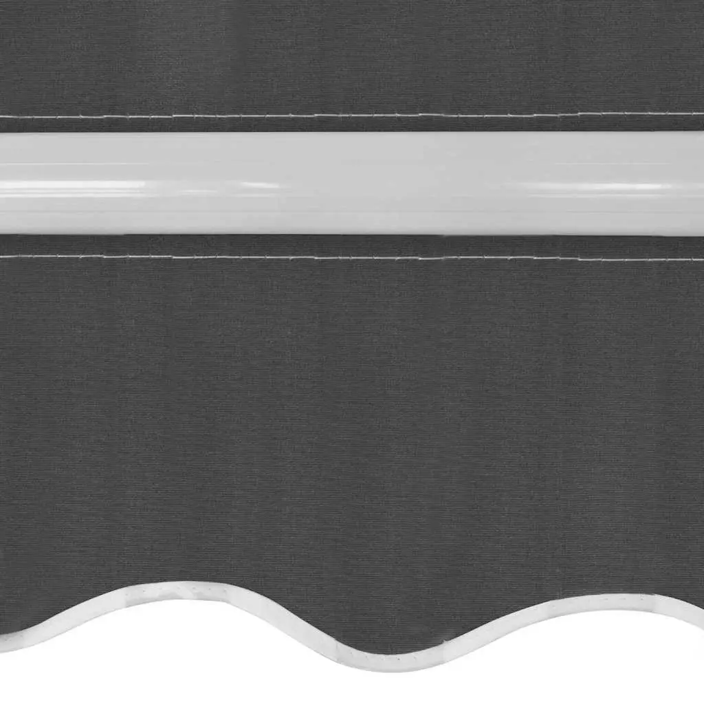 Folding Awning Manual Crank 500cm Anthracite Outdoor Patio Garden Shade