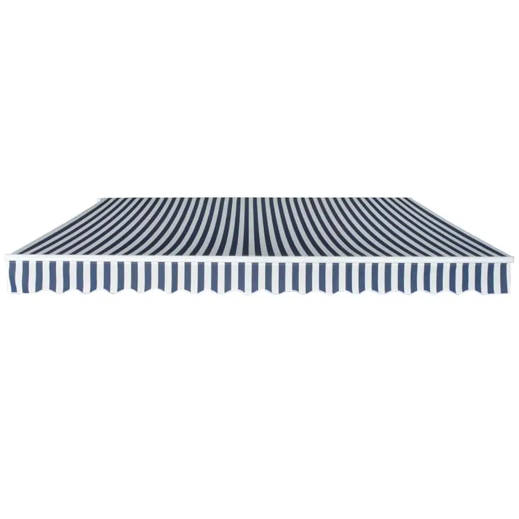 Folding Awning Adjustable 400cm Blue White