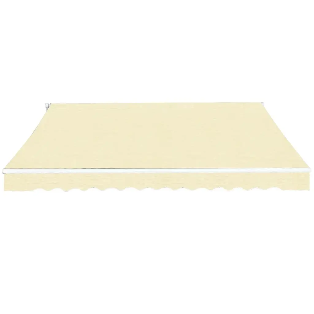 Folding Manual Awning 400cm Outdoor Garden Patio Shade Crank Operated Cream