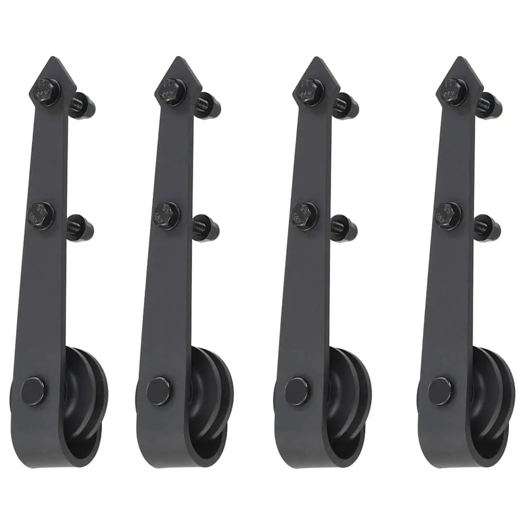 Sliding Door Hardware Kit Steel Track Rail Roller System 183cm
