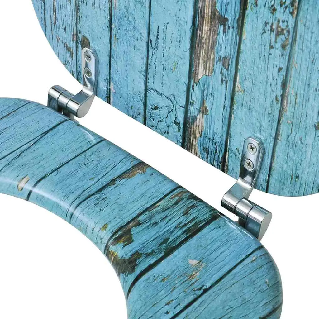 Toilet Seats with Lids Multicolour MDF 2 pcs Chrome Hinges