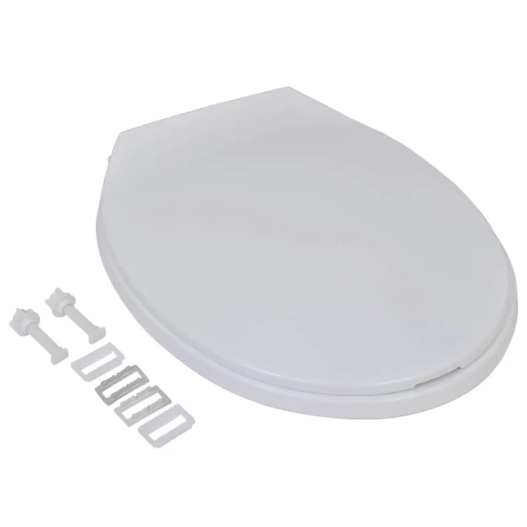 Toilet Seats Soft Close Lids White Standard Bowl 2 Pack