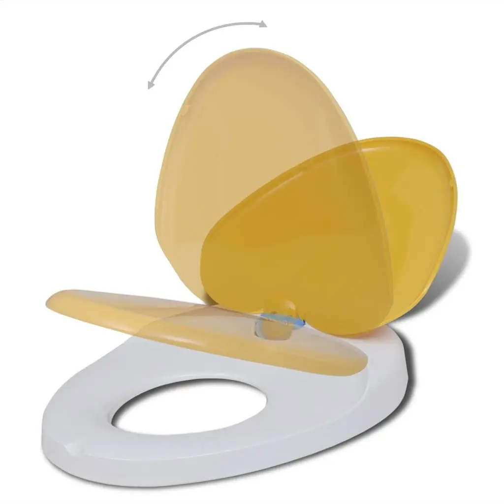 Toilet Seats Soft Close Lids 2 Pack White Yellow Family Kids Adults Bathroom