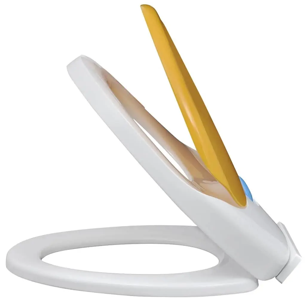Toilet Seats Soft Close Lids 2 Pack White Yellow Family Kids Adults Bathroom