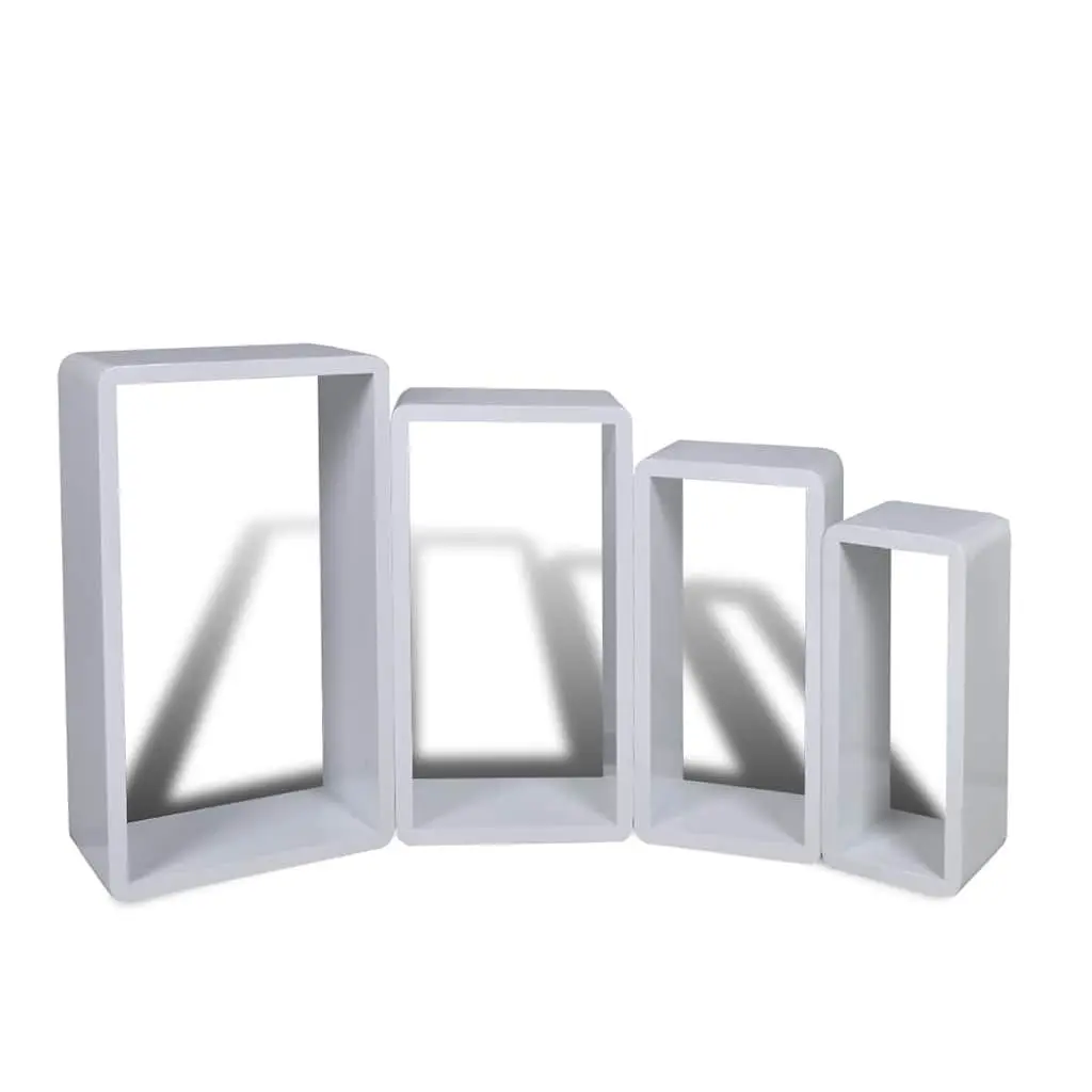 White Wall Cube Shelves Set 8 Piece Storage Display Floating Shelving Home Decor