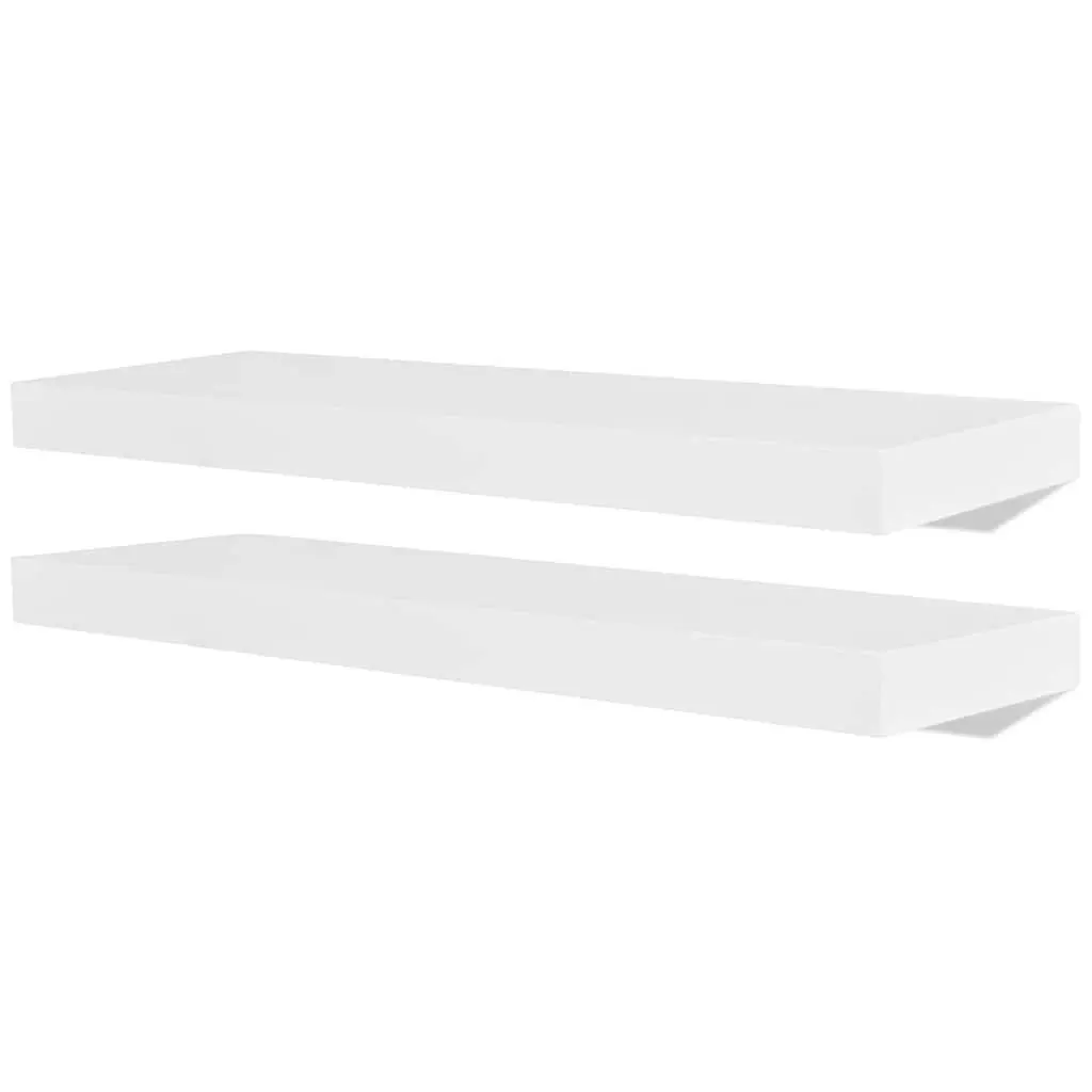 Wall Shelves White 60 cm 4 Piece Floating Display Storage Home Decor
