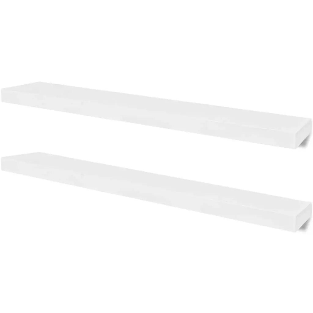 Wall Shelves Set 4 pcs White 100cm Floating Display Storage Shelving