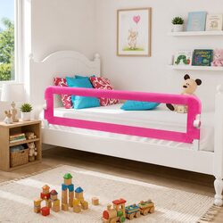 Pink Safety Bed Rails for Toddlers - 2 Pack, 150x42 cm