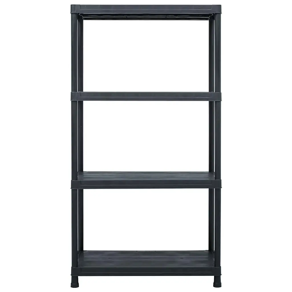 Storage Shelf Rack Plastic Black 60x30x138cm Industrial Shelving Unit