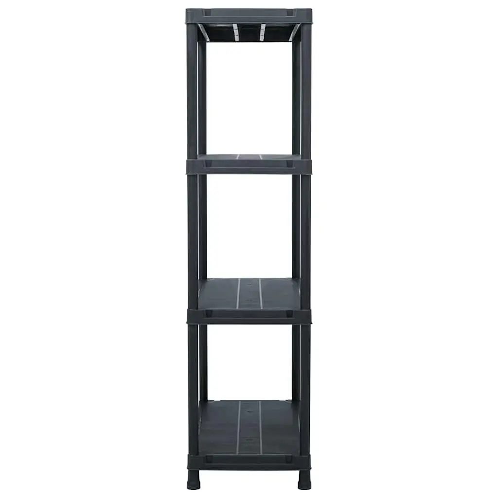Storage Shelf Rack Plastic Black 60x30x138cm Industrial Shelving Unit