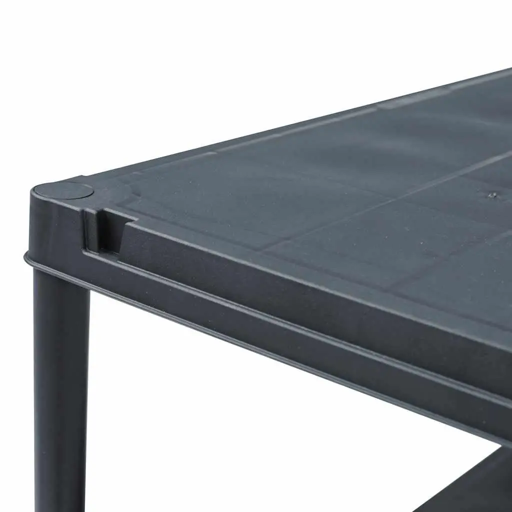 Storage Shelf Racks Black Plastic 60x30x180 cm 5 Piece