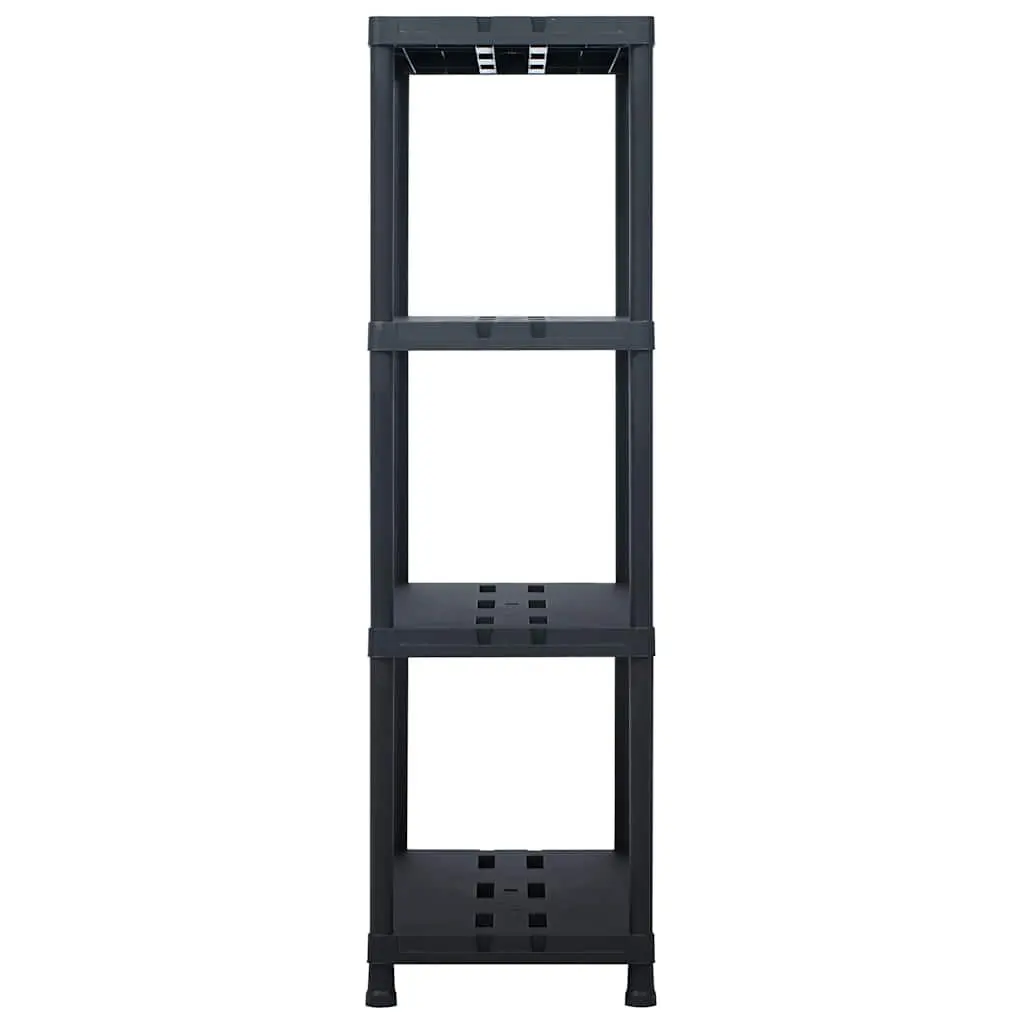 Storage Shelf Racks Heavy Duty Black 90x40x138 cm 2 Piece