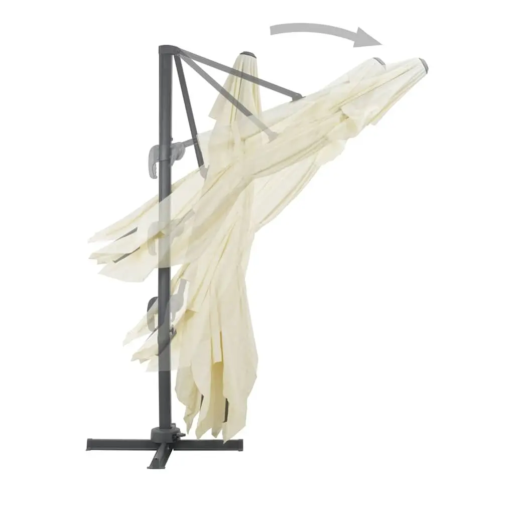 Garden Parasol UV-Resistant Aluminium Frame Tilt Rotate 360 Degree