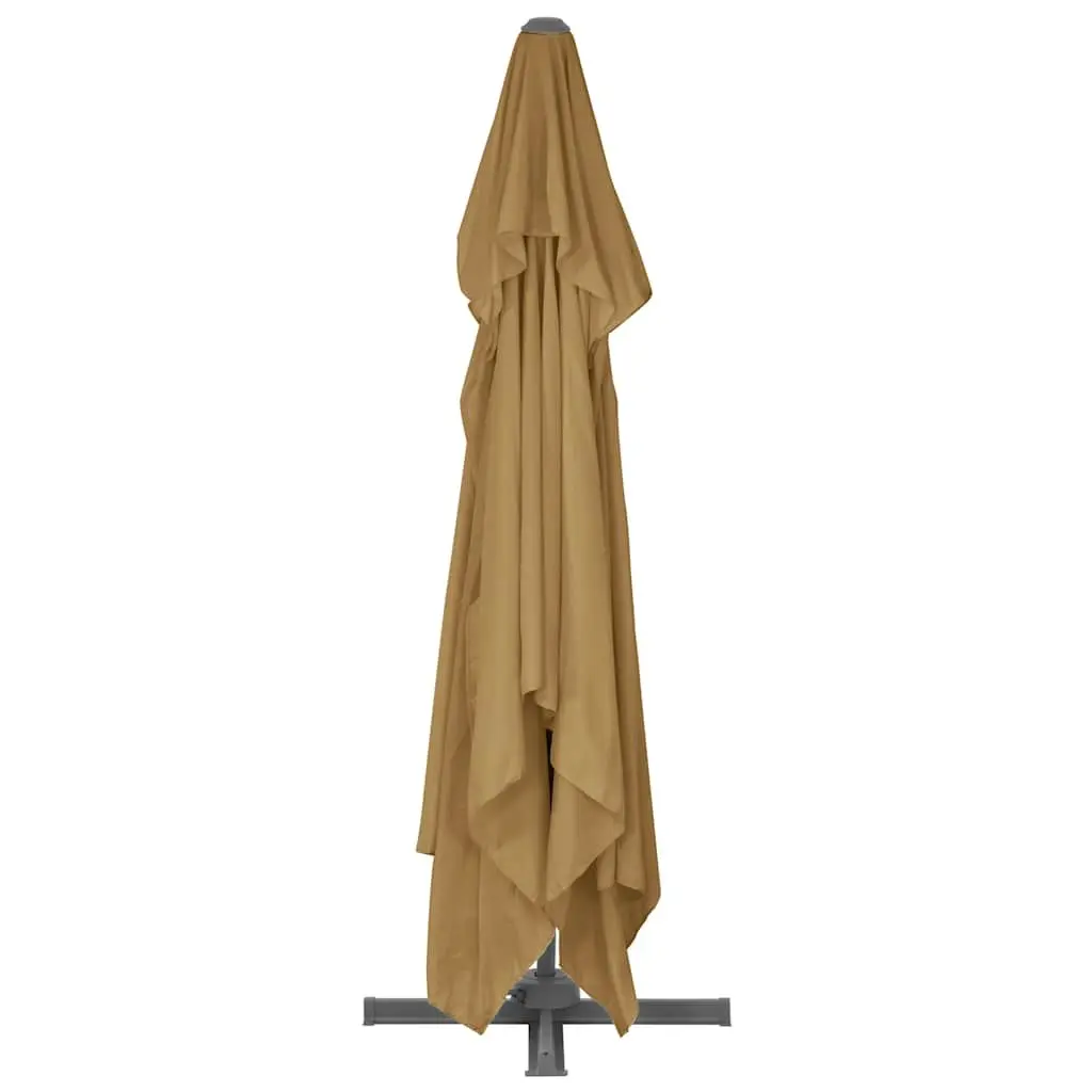 Garden Parasol UV-resistant Taupe Aluminium Frame 360 Degree Tilt Rotate