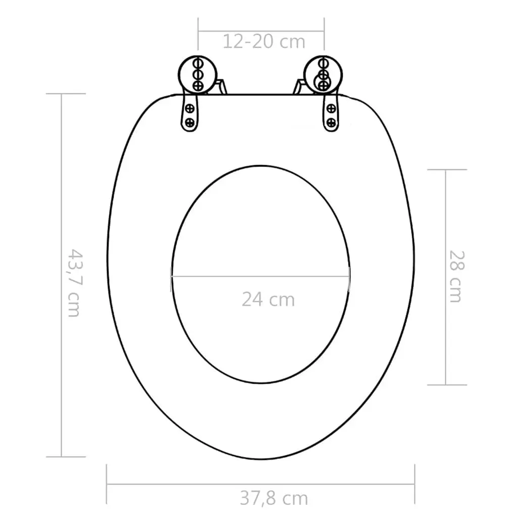 Toilet Seats 2pcs Soft Close Lids Old Wood Design Bathroom Accessory