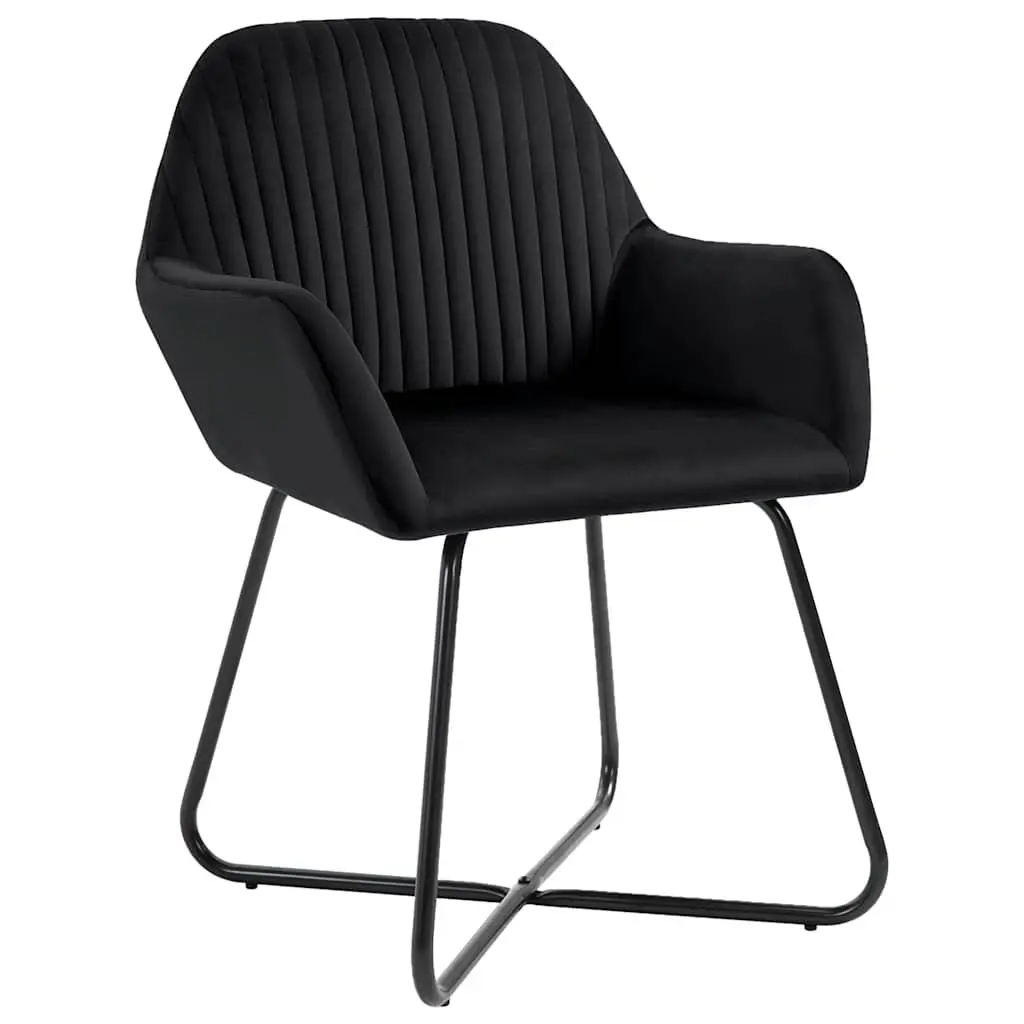 Dining Chairs Set of 6 Black Velvet Kitchen Living Room Seating Furniture