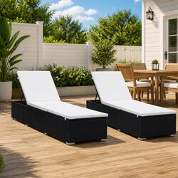 Enjoy Your Outdoor Space with a 2-Piece Sun Lounger Set