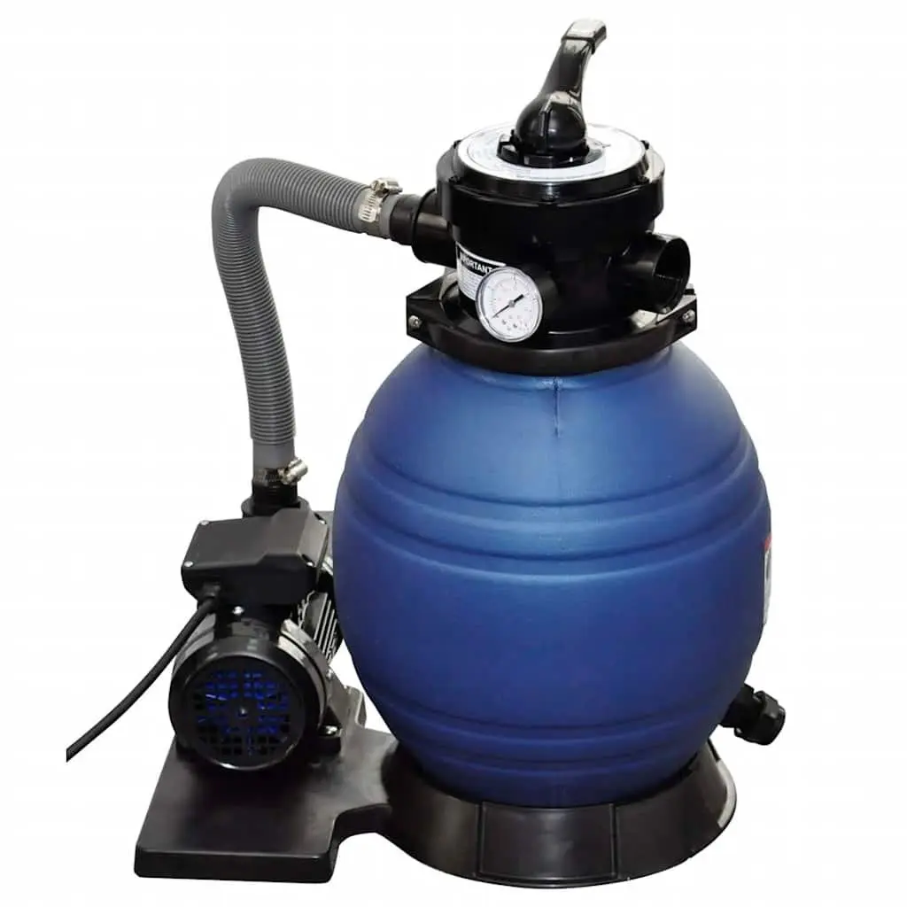 Sand Filter Pump 400W 11000 L/h Durable Corrosion Proof Above Ground Pool Filtration System Set of 2