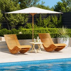 Your New Favorite Rocking Loungers in Acacia Wood