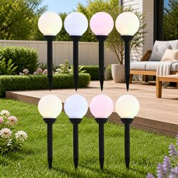 Your Outdoor Space with 8 Pcs Solar LED Lamps