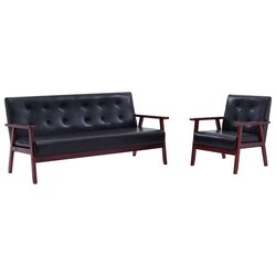 Your New Favorite 2-Piece Black Sofa Set for Comfort